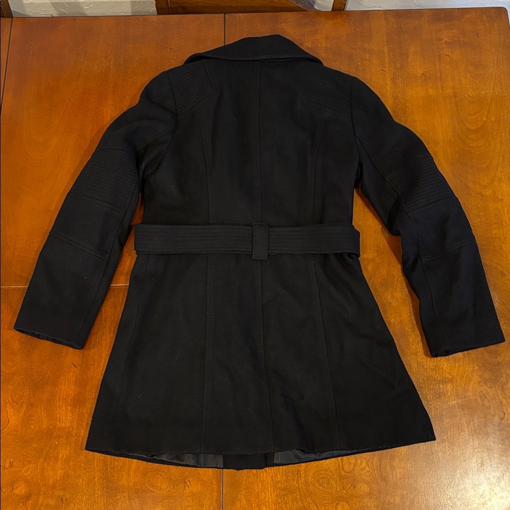 Michael Kors Black Trench Coat with‎ Gold Accents - Picture 3 of 16